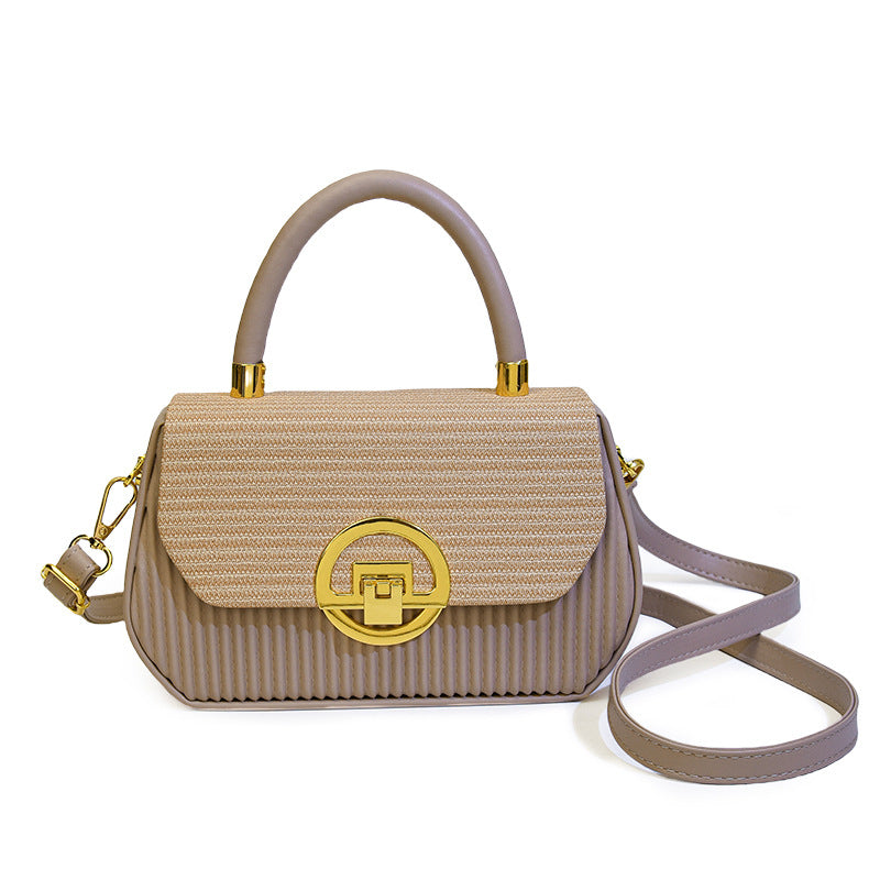 Western Style Contrast Color Underarm Niche Women's Shoulder Bag