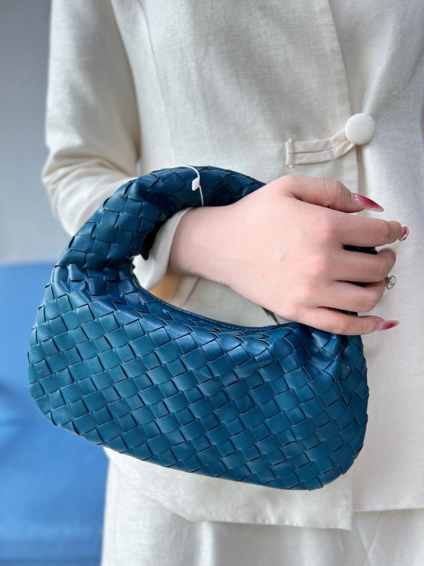 Women's Woven Popular Horn Knotted Portable Underarm Bags