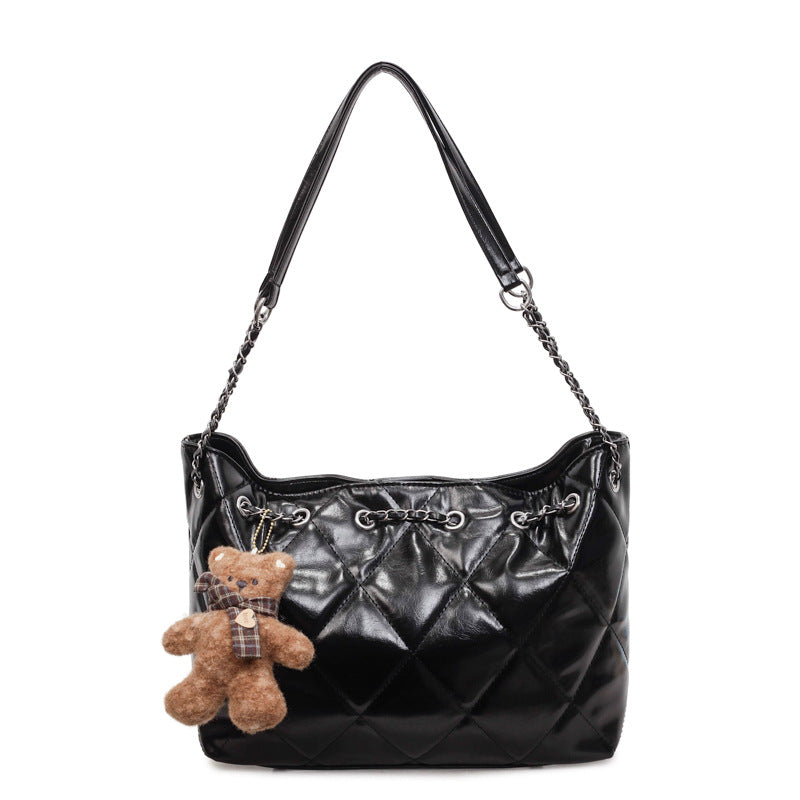 Women's High Sense Light Luxury Minority Fashion Diamond Bucket Bag