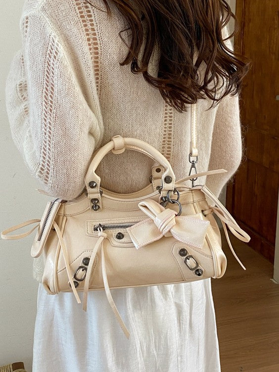 Comfortable Attractive Fashion Motorcycle Rivet Design Underarm Bag