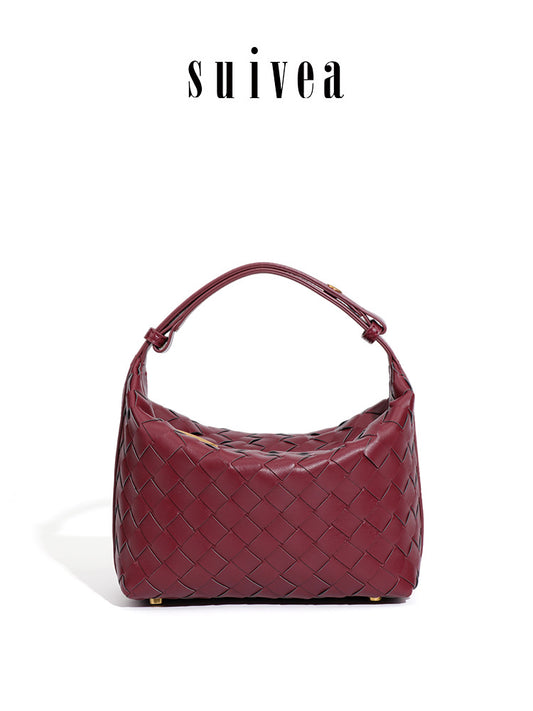 Women's Woven Niche Western Style Hand Carrying Lunch Box Commuter Underarm Bag