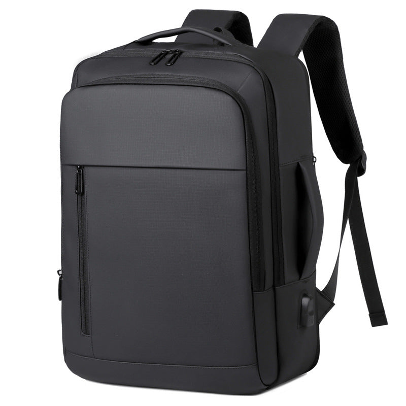 Men's Simple Large Capacity Leisure Waterproof Expansion Business Backpack