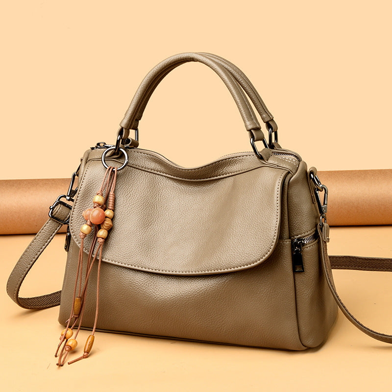 Women's Soft Retro Fashion Boston Large Capacity Women's Handbag