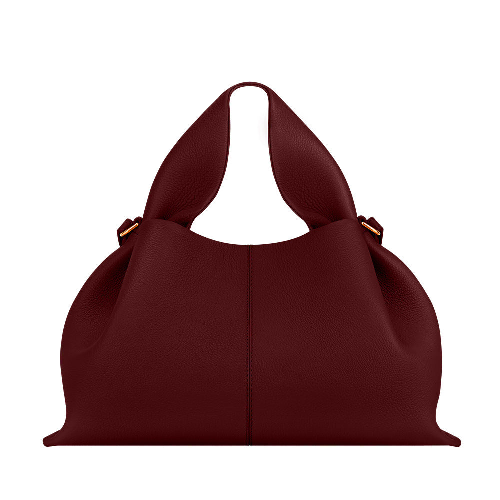 Women's Cloud Genuine Leather French Niche Dumpling Bags