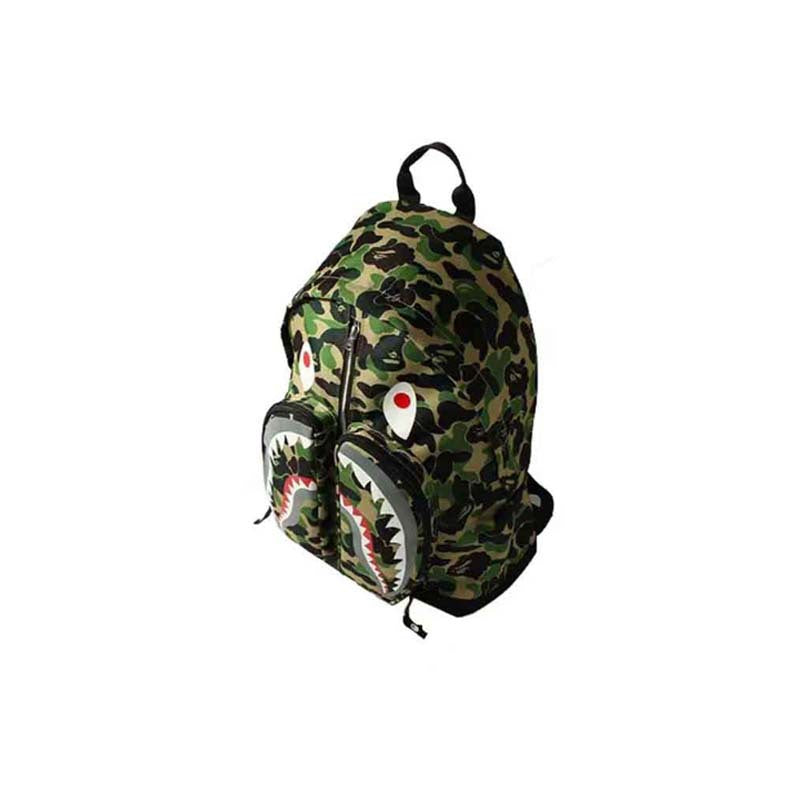 Camouflage Shark Trendy Male Female Couple Large Leisure Backpack