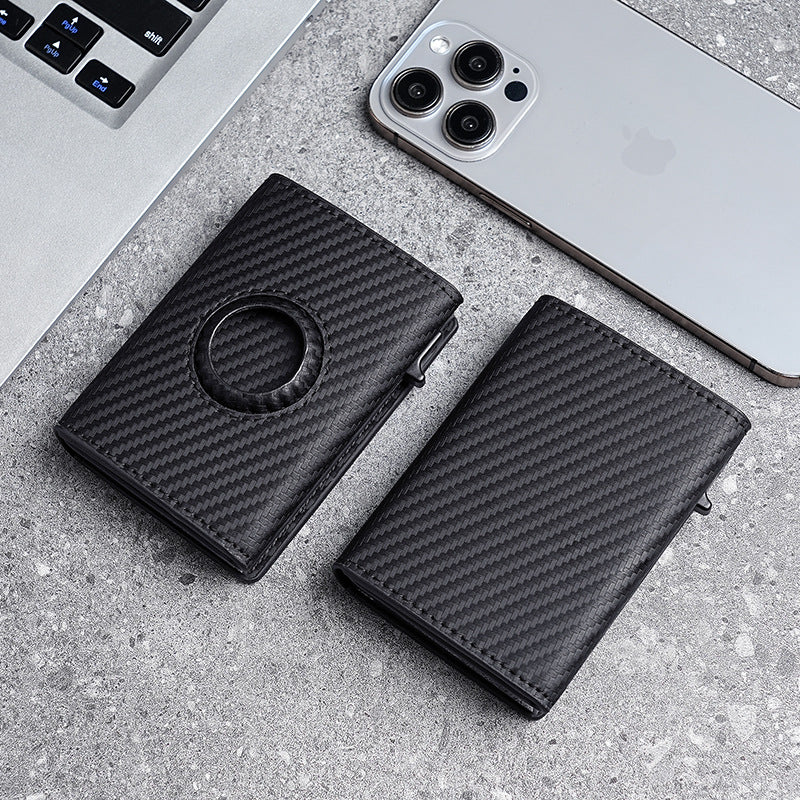 Automatic Pop-up Carbon Fiber Pattern Locator Clamp Aluminum Alloy Bankcards Card Pack Card Sleeve
