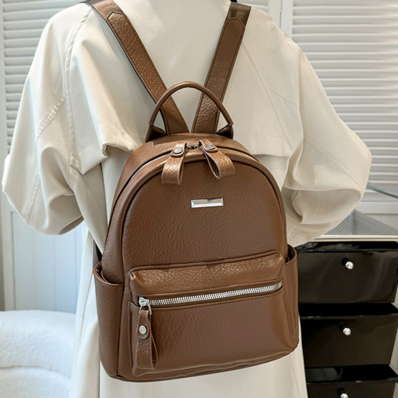 Women's Simple Korean Style High Texture Western Large Handbags