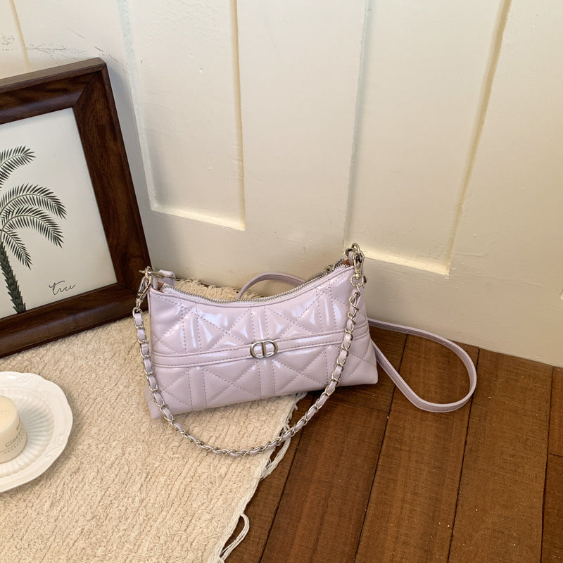 Women's Texture Underarm Diamond Embroidery Thread Solid Color Hand Women's Shoulder Bag