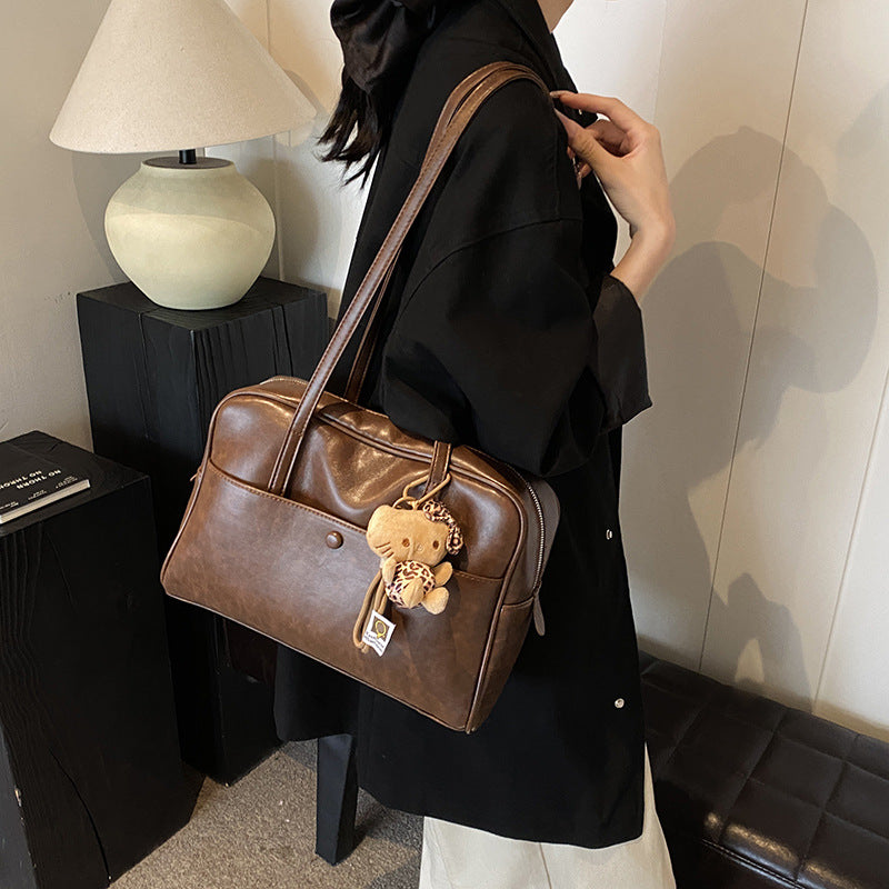 Women's Simple Fashion Popular One Retro Large Capacity Tote Bag