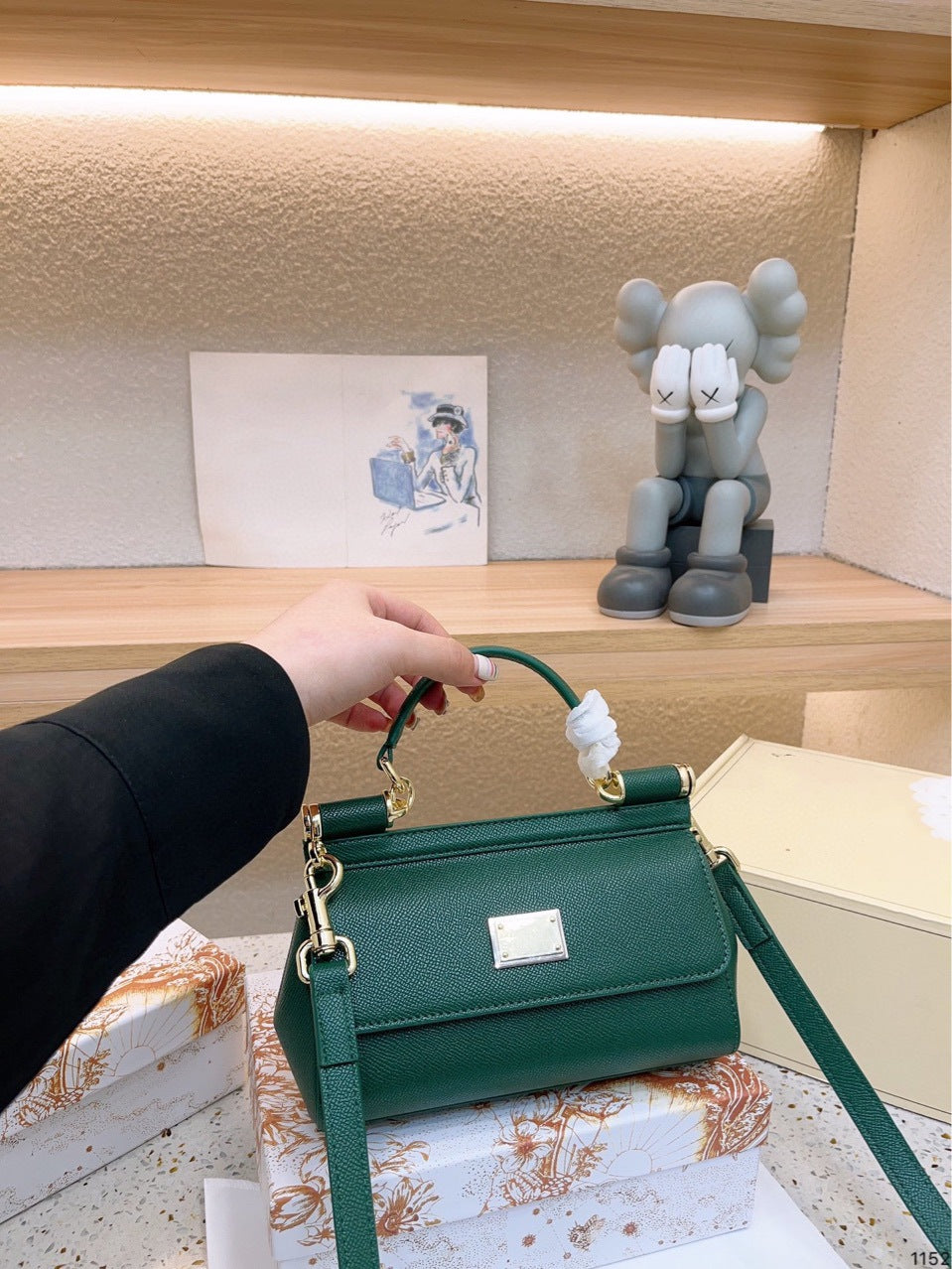Women's Commuter Hand Palm Print Fashion Workplace Mini Women's Handbag
