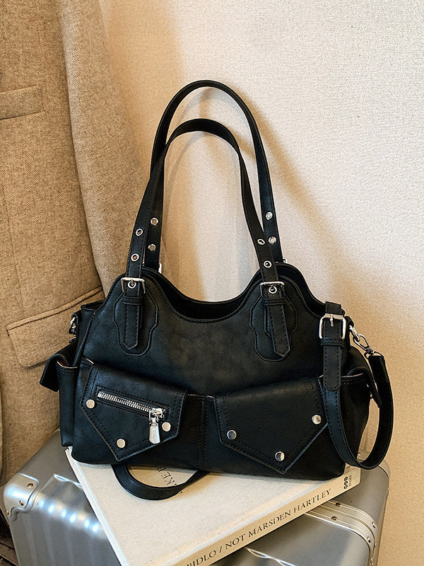 Women's Locomotive Style Trendy Cool Portable Large Bags