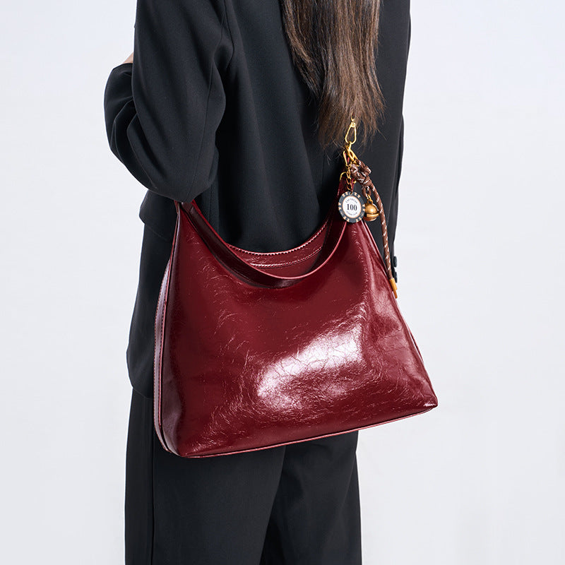Women's Soft Leather Wedding Large Capacity Bridal Light Women's Shoulder Bag