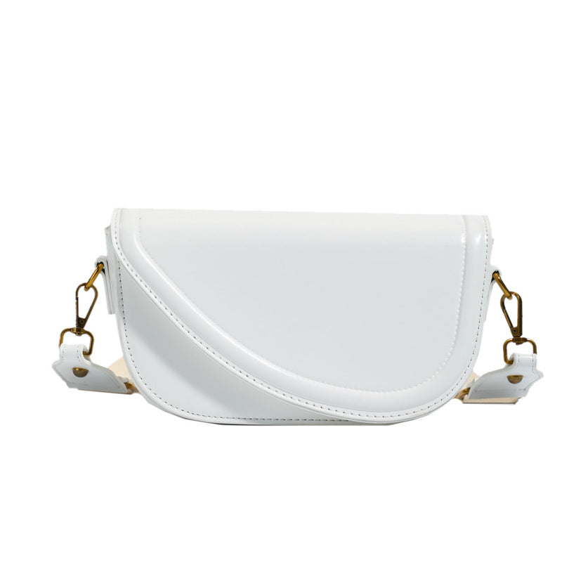 Women's Brown Early Autumn Fashion Korean Simple Saddle Women's Shoulder Bag