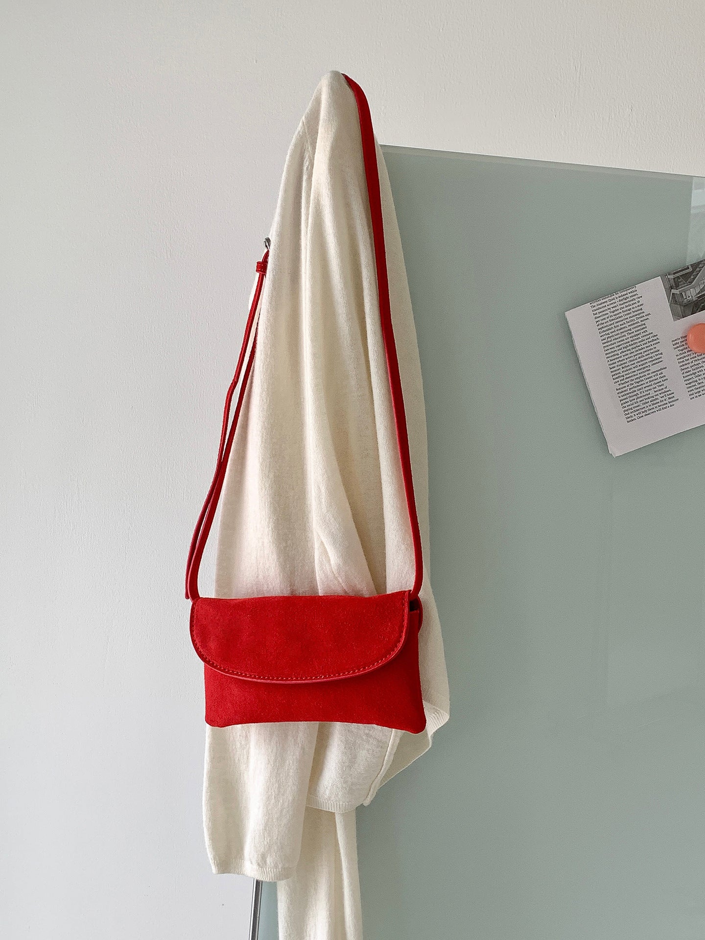 Women's Single Flip Magnetic Snap Suede Minority Simple Bags