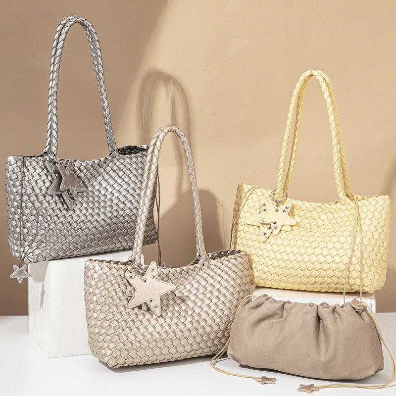 Women's Gun Hand-woven High-grade Fashion Commuter Shoulder Bags