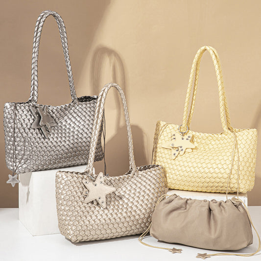 Women's Gun Hand-woven High-grade Fashion Commuter Shoulder Bags