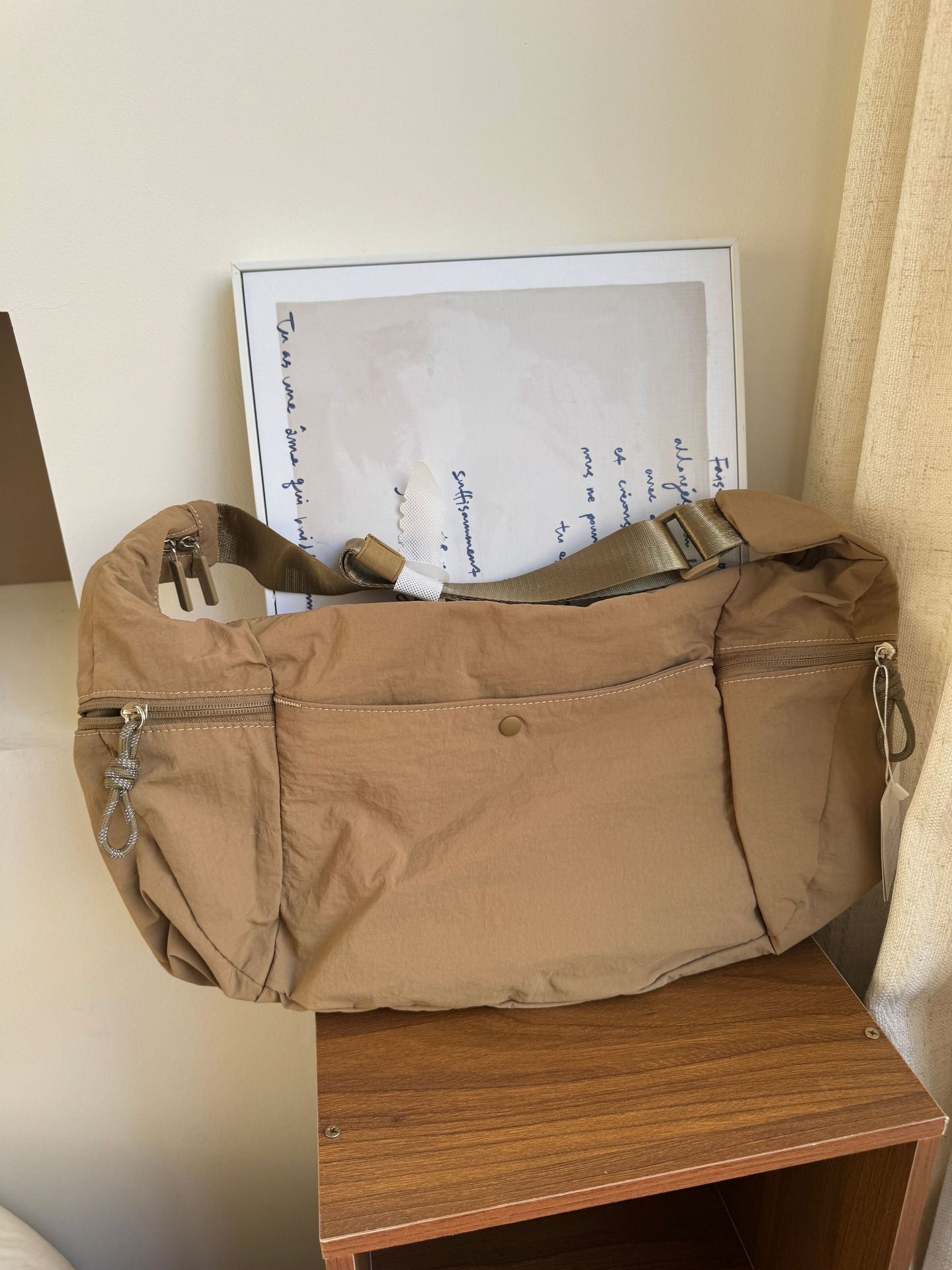 Women's & Men's Large Croissant Dumpling Capacity Versatile Lightweight Tote Bag
