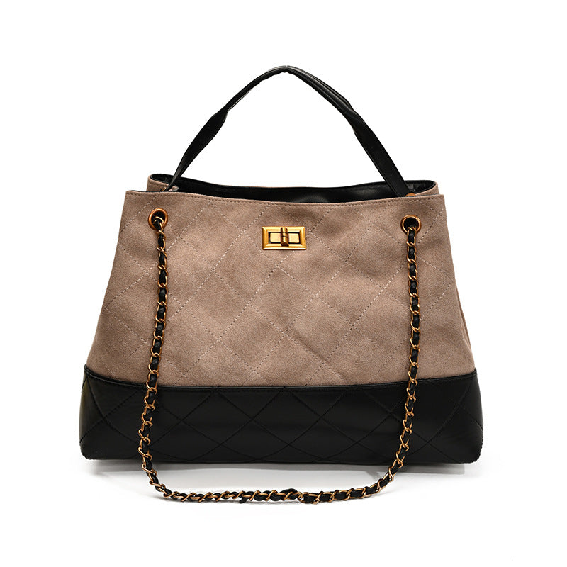 Women's Good-looking Fashion Simple Stitching Summer Rhombus Women's Messenger Bag