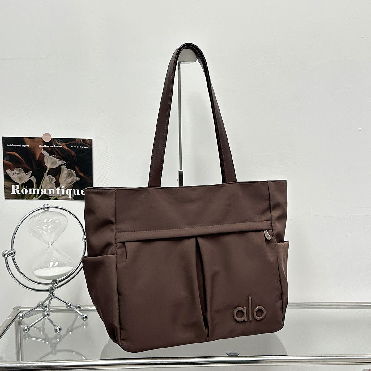 Textured Solid Color Simple Large Capacity Bags