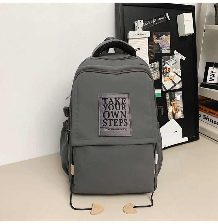 Men's Trendy Cool Large Capacity High Simple College Leisure Backpack