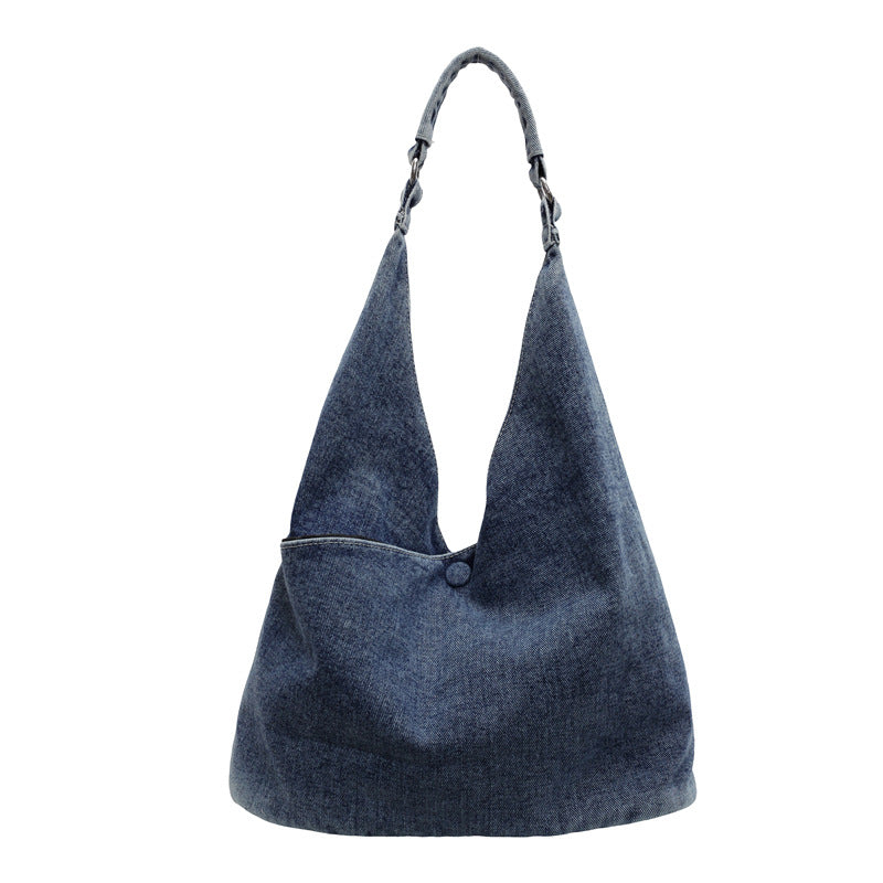 Classic Women's Retro Denim High-grade Minority Underarm Bag