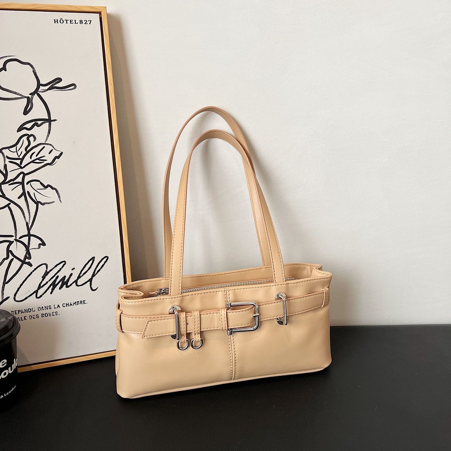 Korean Style Versatile Trendy Western Fashion Cool Large Handbags