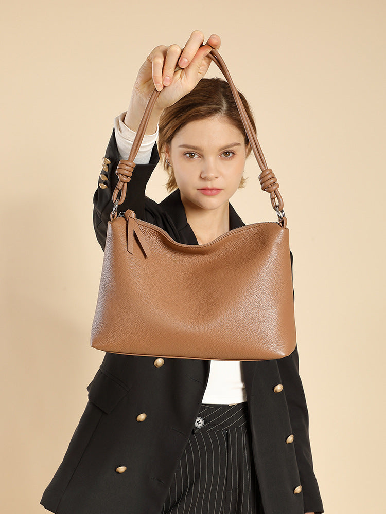 Women's Layer Cowhide Underarm For Simple Commute Large Women's Shoulder Bag