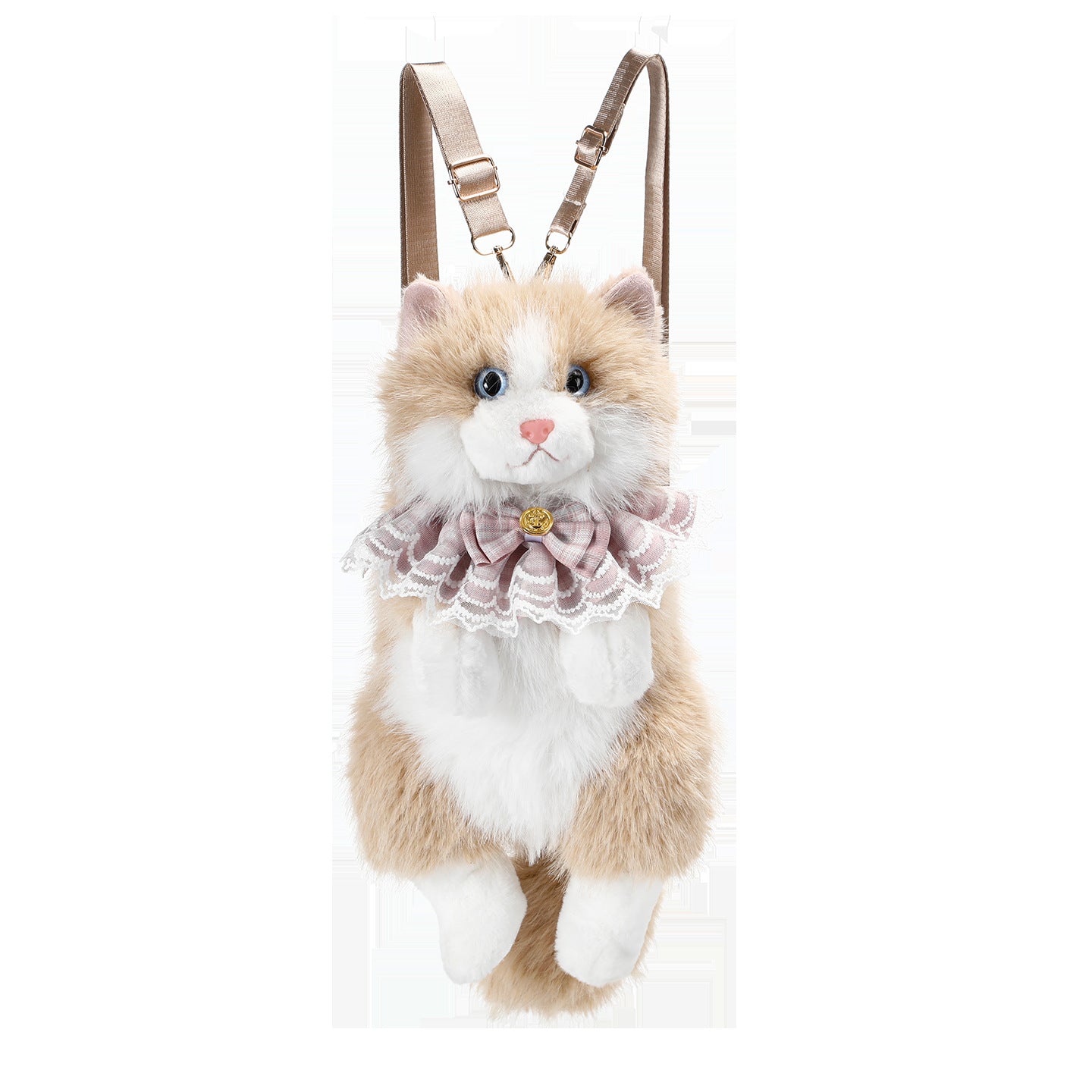 Women's Doll Simulation Cat Plush For Women's Backpack
