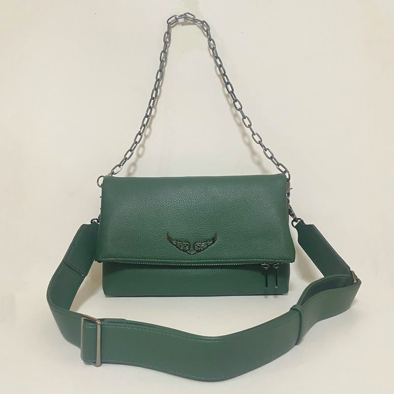 Women's French Fashion Diamond Wings Chain Envelope Shoulder Bags