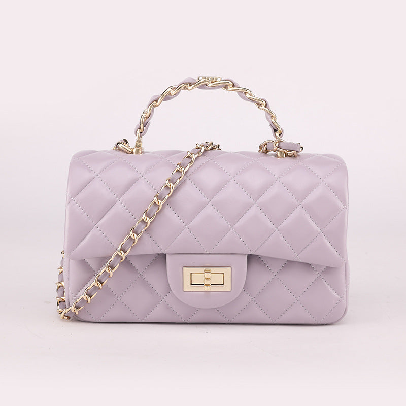 Classic Style Rhombus Chain Jelly Sweet Cute Lady Phone Bags
