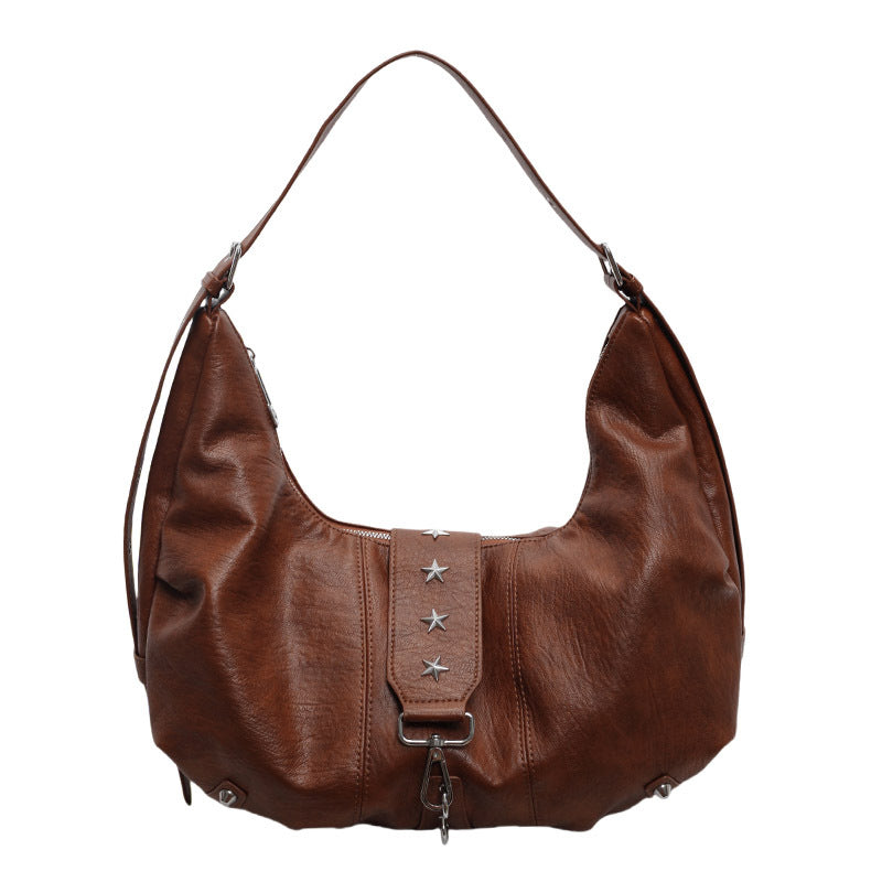 Women's Large Capacity Fashion Retro Niche Dumpling Tote Bag