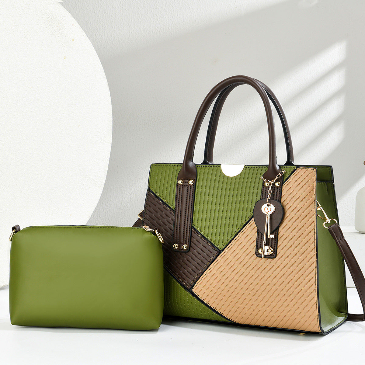 Trendy Two-piece Suit Mother Fashion Vintage Women's Handbag