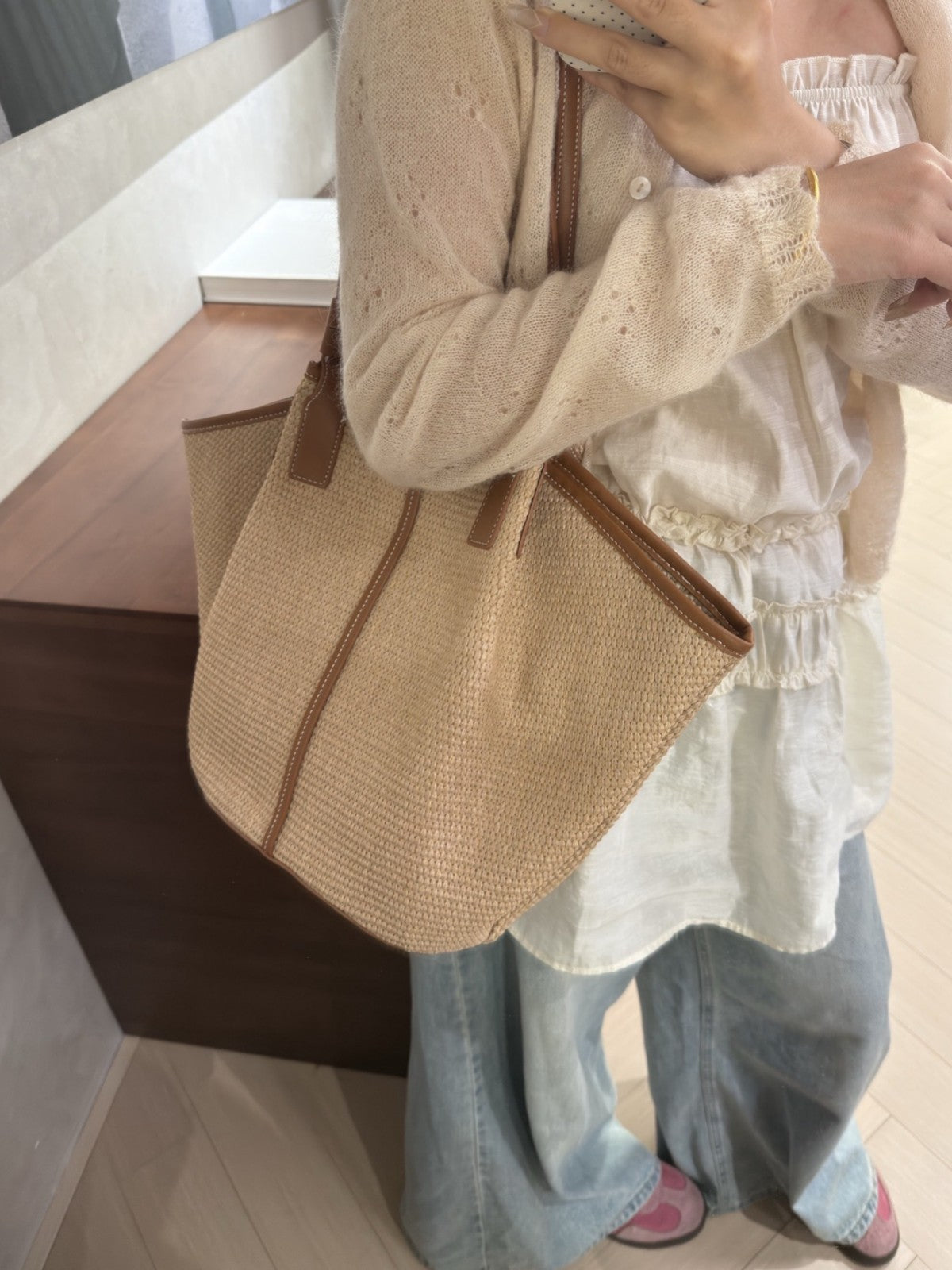 Women's Woven Large Capacity Totes Vacation Style High Sense Bags