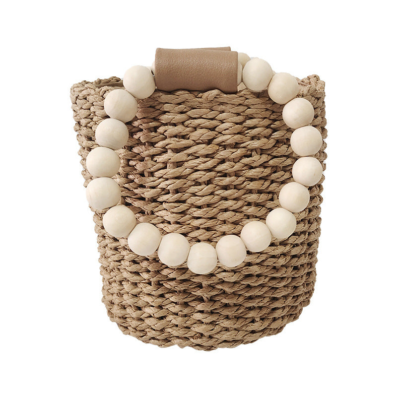 Straw Woven Spring Hand-woven Round Sealing Bags