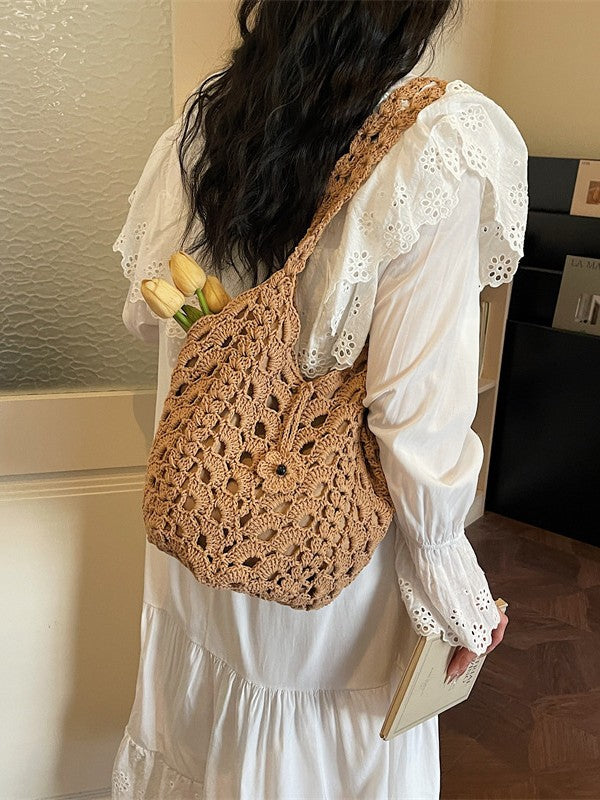 Straw Fashion Portable Beach Vacation Idle Style Texture Bags