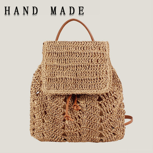 Women's Mori Crocheted Woven Beach Holiday Commuter Women's Backpack