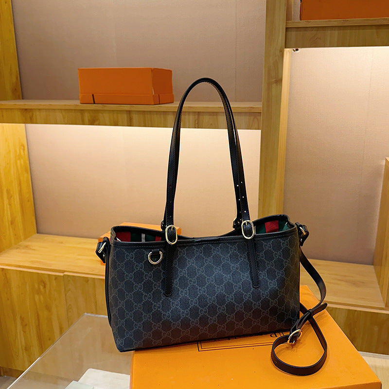 Women's Large Capacity Retro One Underarm Advanced Texture Light Luxury Shoulder Bags