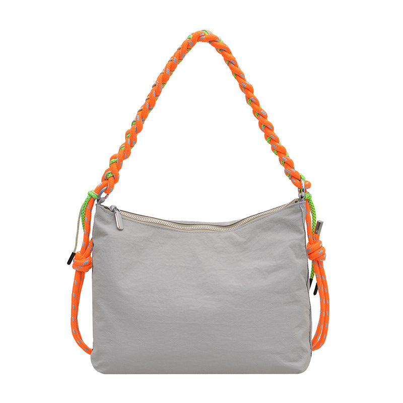 Color Twist Strap Lightweight Versatile Large Capacity Tote Bag