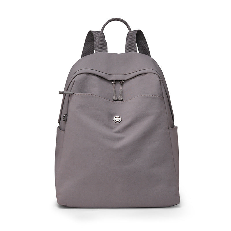Simple Large Capacity Washed Soft Surface Go Out Travel Bags