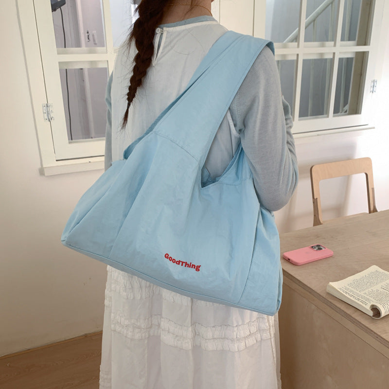 Plaid Female Leisure Large Capacity Letter College Daily Class Bags