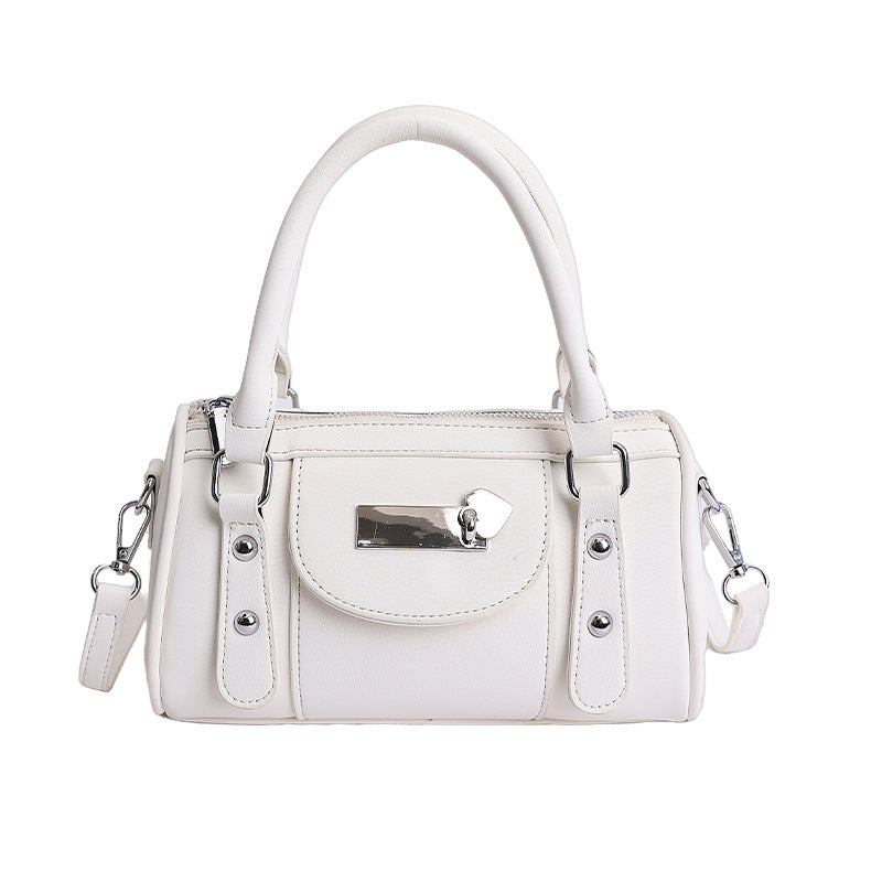 Women's Korean Style Niche Texture Bowling Fashion Solid Women's Shoulder Bag