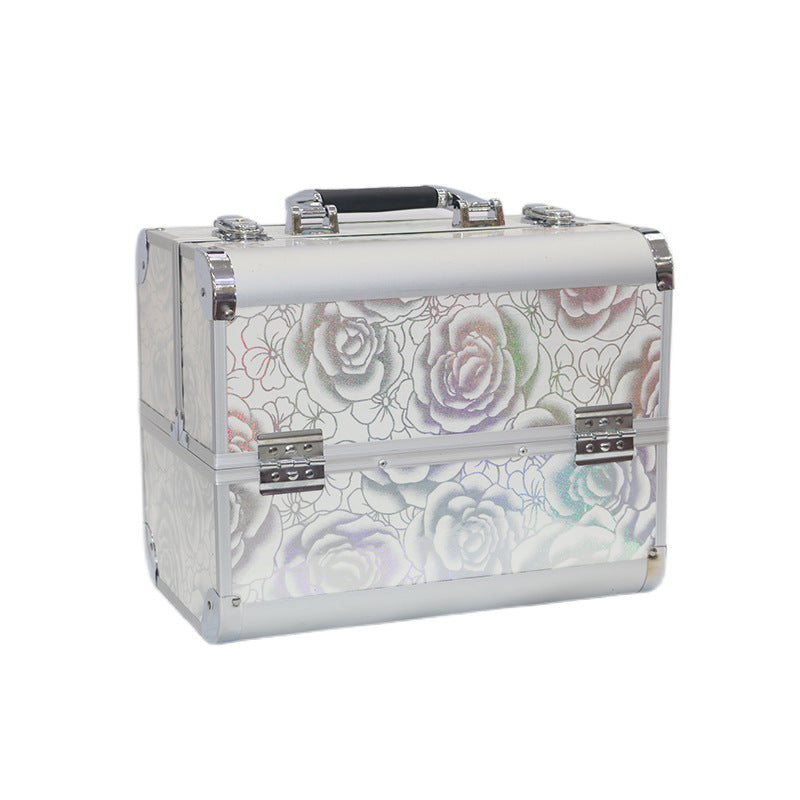 Portable High Sense Makeup Aluminum Alloy Tattoo Nail Manicure Cosmetic Case