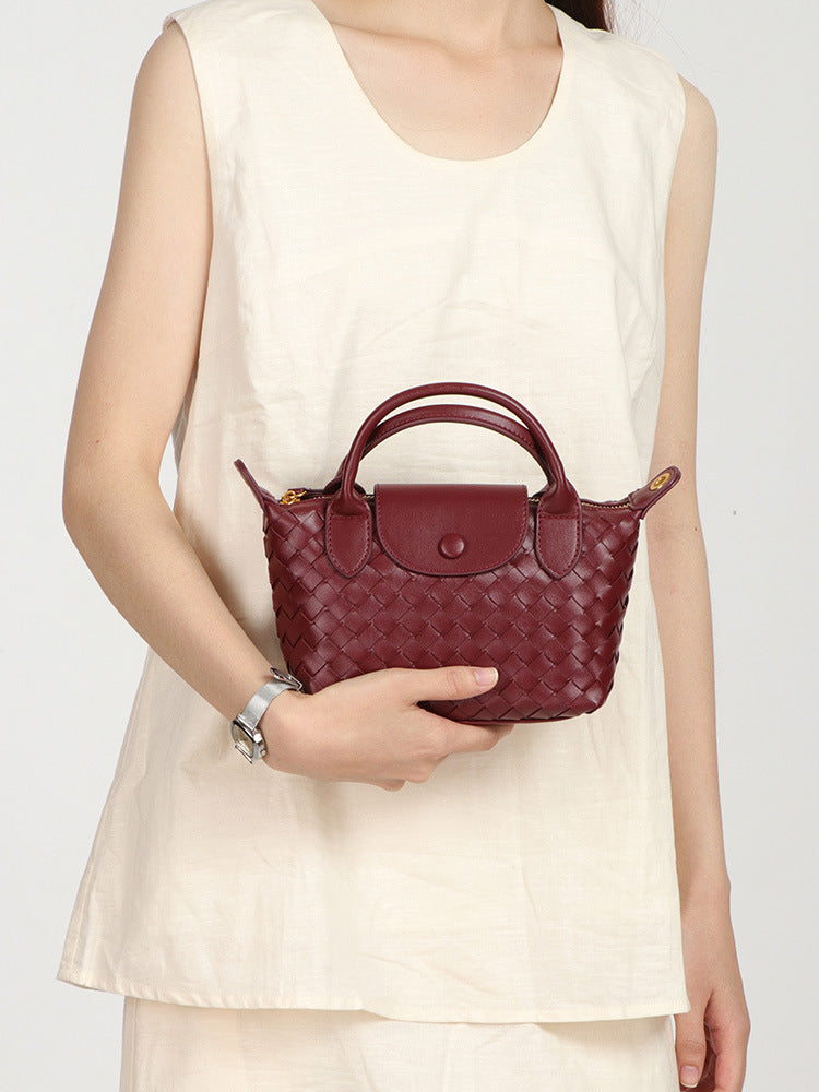 French Minority Design Hand-woven Dumpling Exquisite Underarm Bag