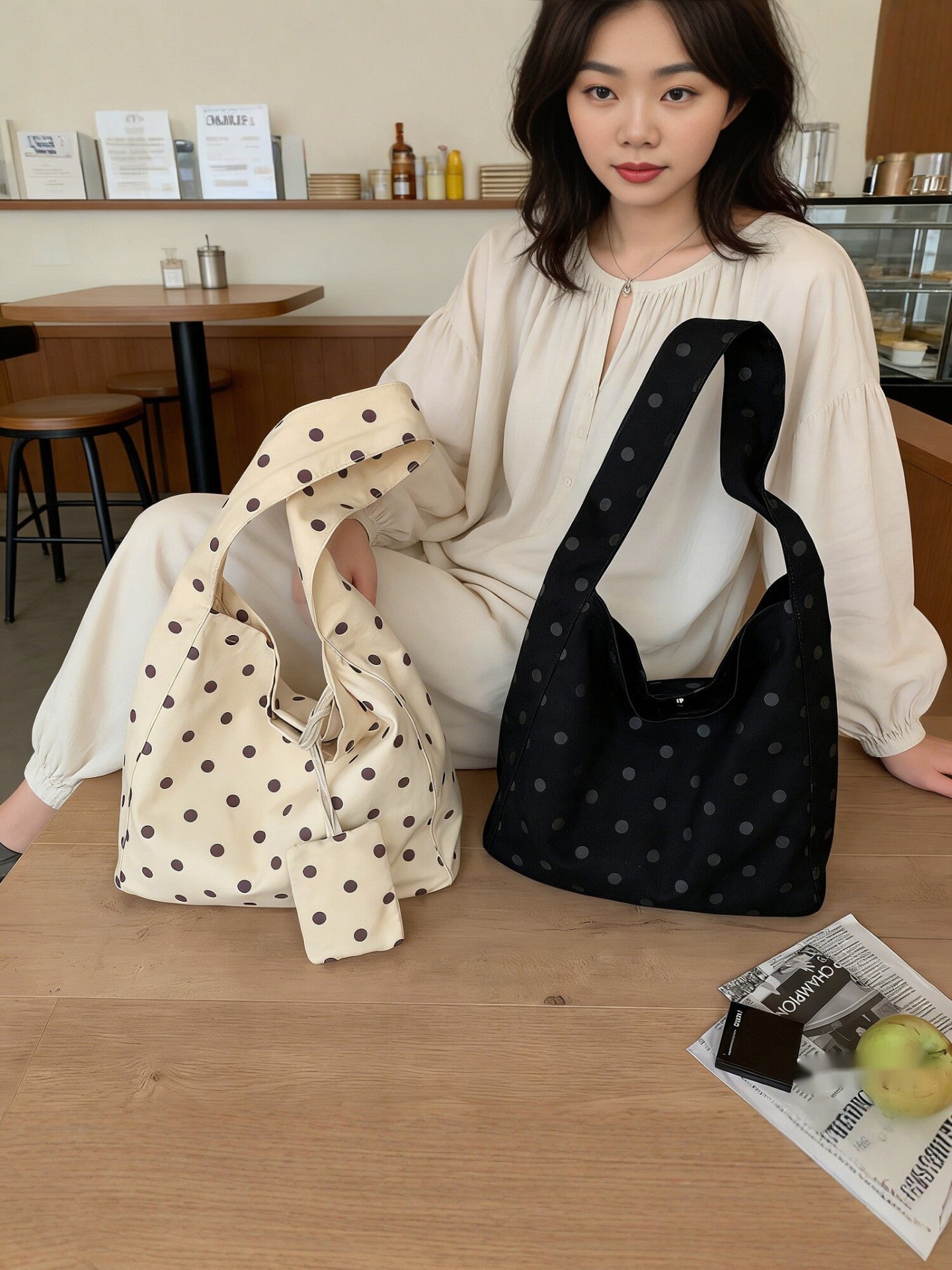 Polka Dot Female Style Commuter Korean Fashion Shoulder Bags