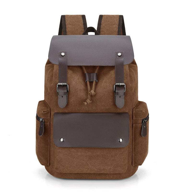 Men's Canvas High Sense Fashion Computer Retro Leisure Backpack
