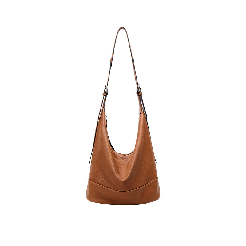 Tatami Vegetable Tanned Sheepskin Binaural Female Large Capacity Women's Shoulder Bag