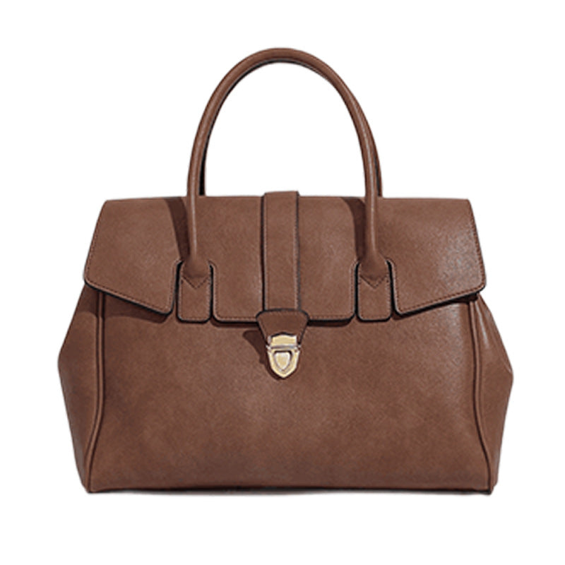 Women's Retro Portable Large Capacity Vegetable Tanning Leather Women's Handbag