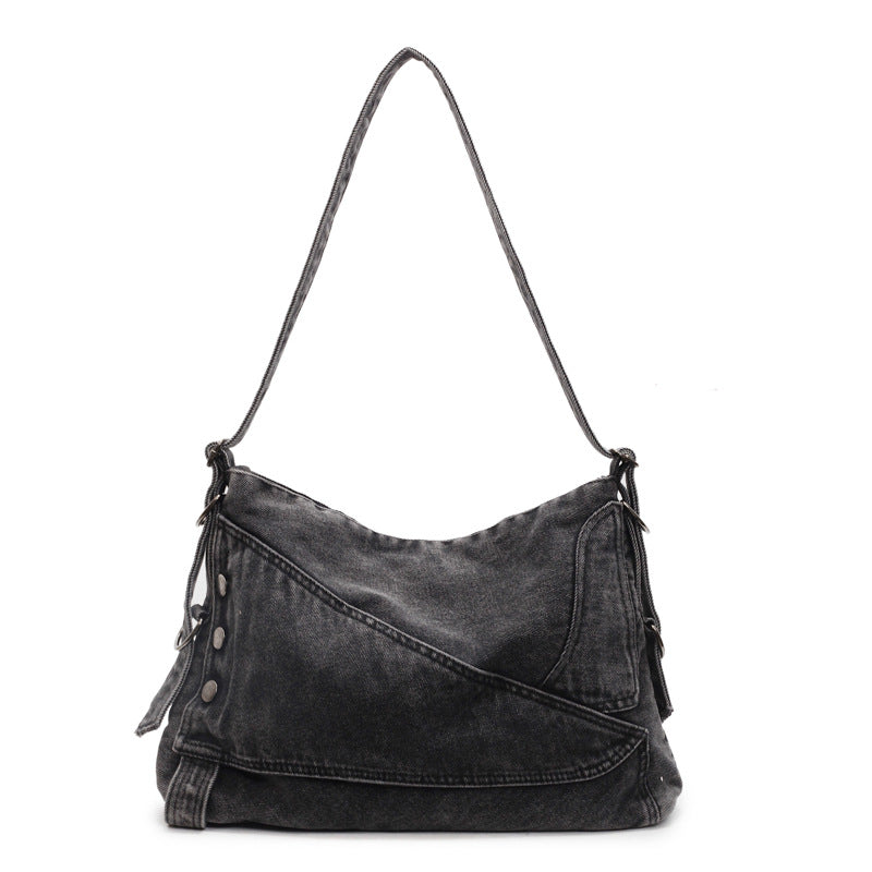 Women's Denim Fashion High-grade Large Capacity Commuter Women's Shoulder Bag