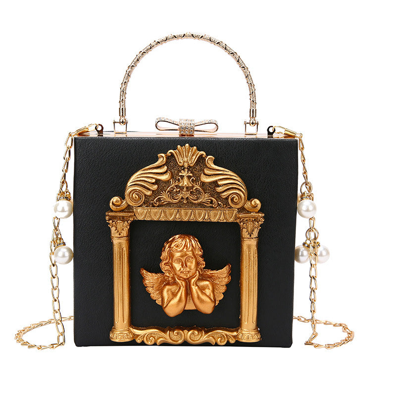 Women's Dinner Retro Diamonds Pearl Chain Fashion Women's Messenger Bag