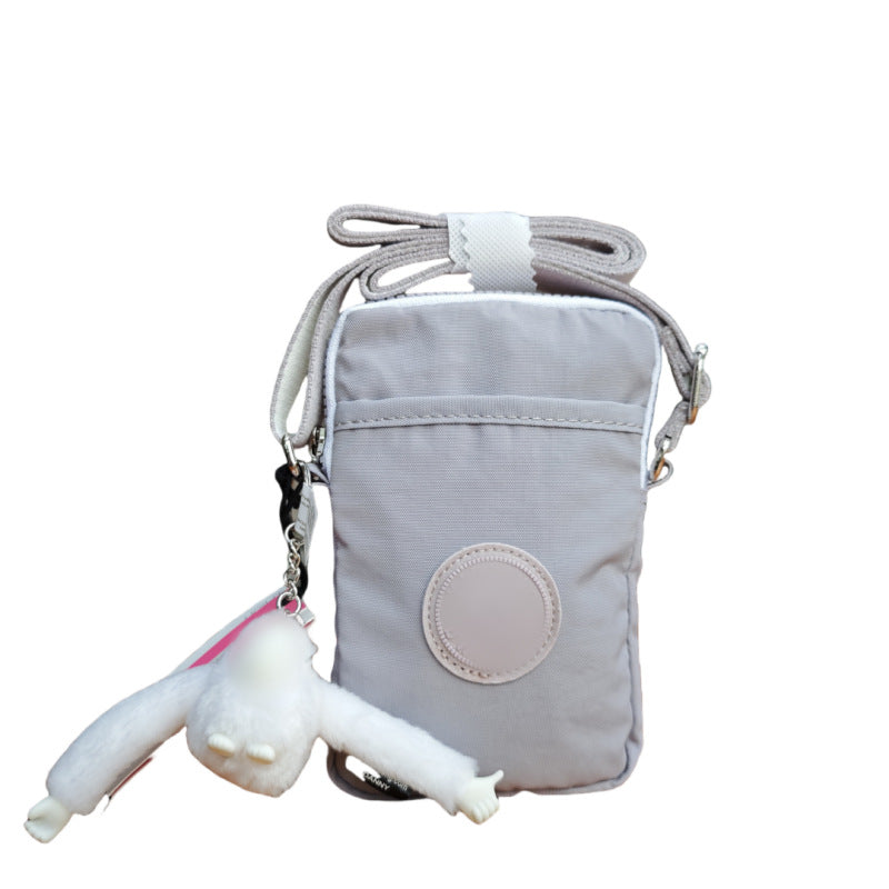 Women's & Men's Monkey Mobile Nylon Waterproof Fashion Lightweight Women's Messenger Bag
